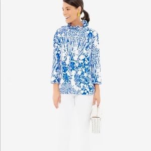 Tuckernuck Faye Blue Wildflower Blouse
